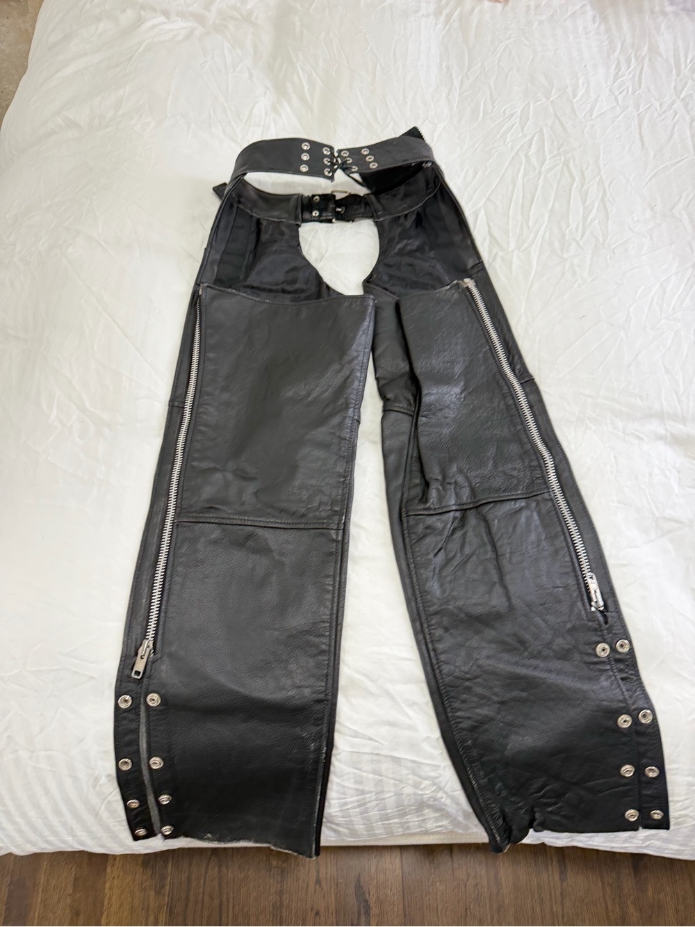 High quality real leather motorcycle chaps